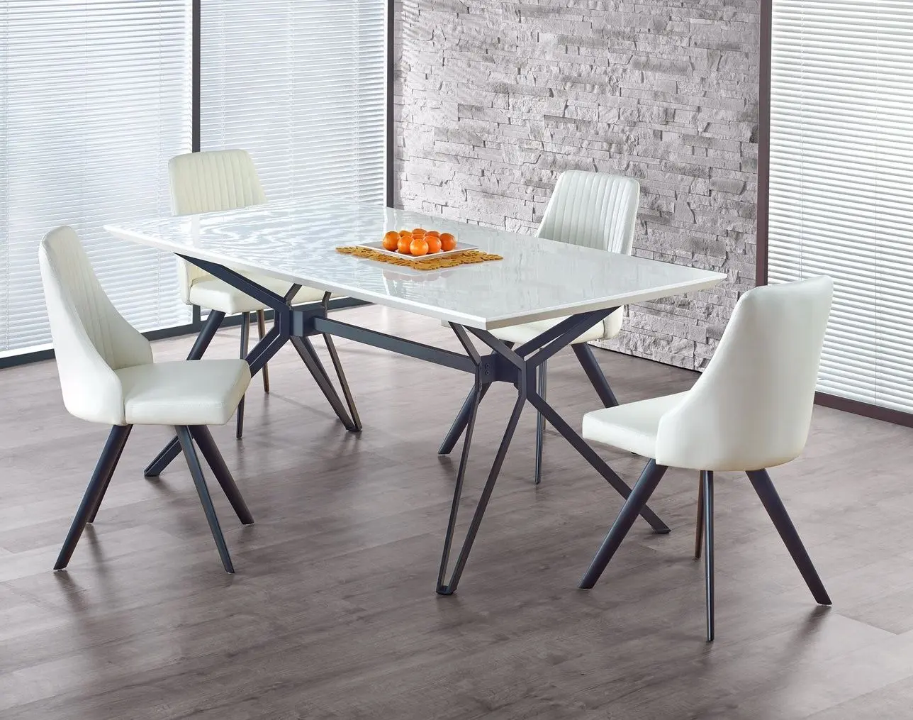 Masa Halmar Pascal (White/Black)