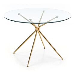 Masa Halmar Rondo (Golden/Transparent) Thumb