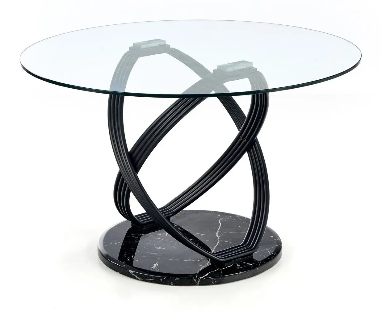 Стол Halmar Optico (Black/Transparent) - 2