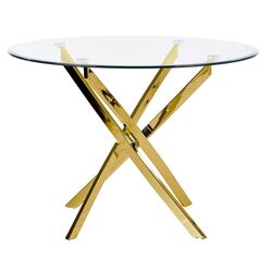 Стол Halmar Raymond (Golden/Transparent) Thumb