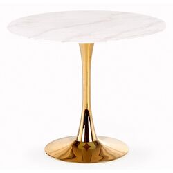 Masa Halmar Casemiro (White Marble/Golden) Thumb