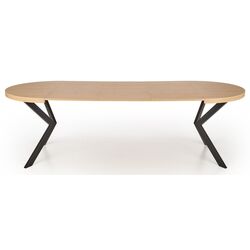 Стол раскладной Halmar Peroni 100-250cm (Golden Oak/Black) Thumb