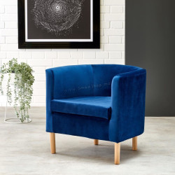 Fotoliu Halmar Clubby 2 (Dark Blue/Natural)