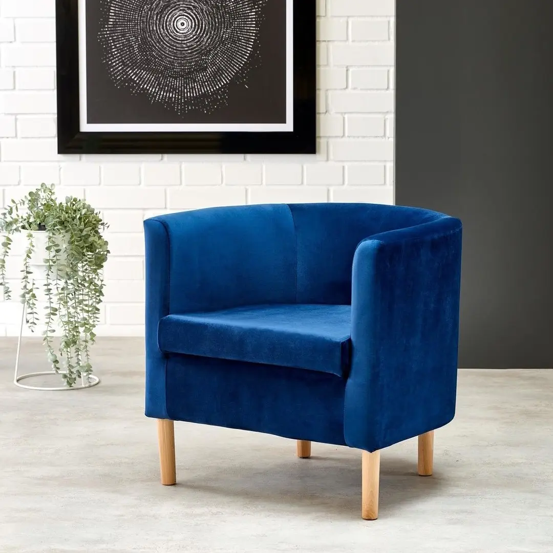 Fotoliu Halmar Clubby 2 (Dark Blue/Natural)
