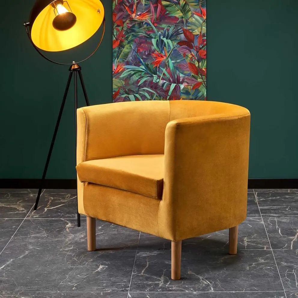 Fotoliu Halmar Clubby 2 (Mustard/Natural)