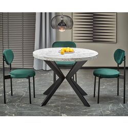 Masa extensibila Halmar Peroni 100-250cm (White Marble/Black)