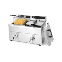 Фритюрница Hendi Kitchen Line 215029 2x8L (Inox) Thumb
