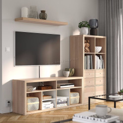 Гостиная Ikea Kallax/Lack 224x39x147см (Имитация состаренного дуба)