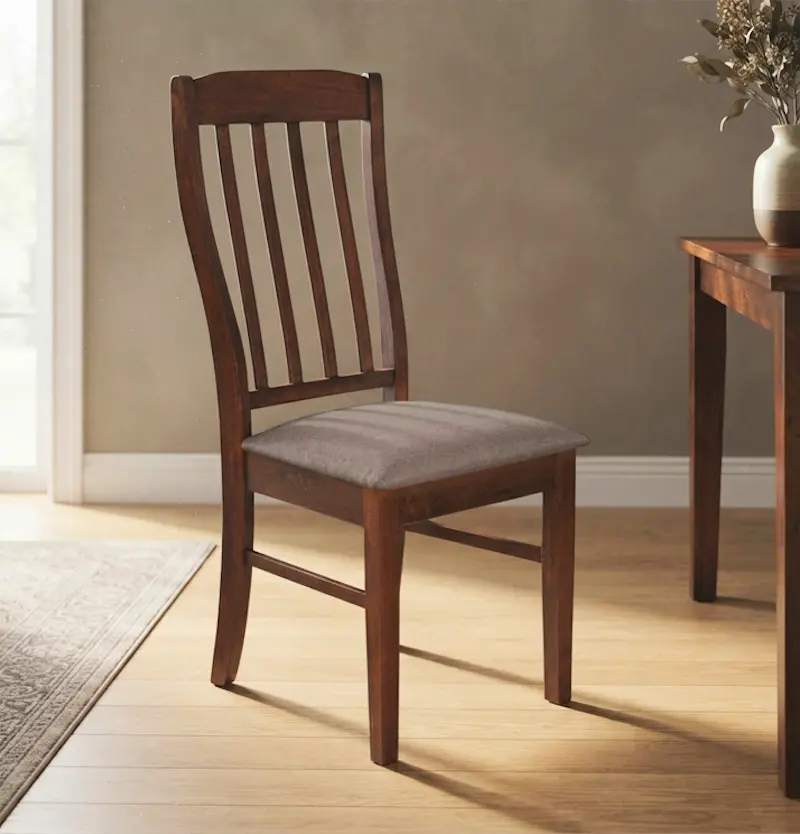 Scaun Evelin Wenyi Ekea-12 (Oak/Dark Brown)