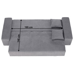 Диван раскладной Tempo Kondela Kevan Big Sofa (Light Gray) Thumb