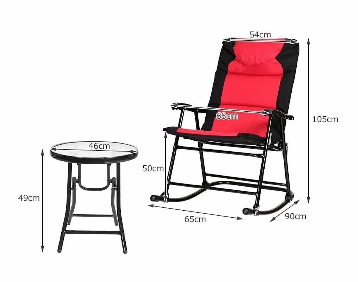 Комплект садовой мебели Costway OP3638RE (Red/Black)