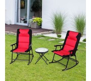 Set mobilier de gradina Costway OP3638RE (Red/Black)