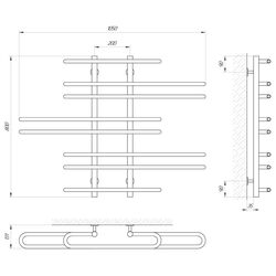 Uscator de prosoape Laris Diana P8 1050x800 (Chrome) Thumb
