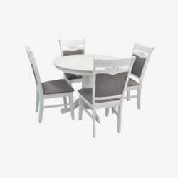 Set masa + 4 scaune Evelin Capella V + HV-3167 NV-10WP (White/Grey) Thumb