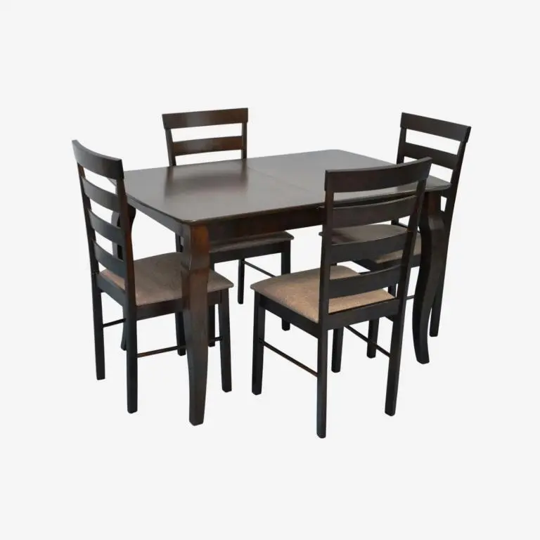 Set masa + 4 scaune Evelin HV-29V + Gloria Ekea-12 (Chocolate/Dark Brown) - 2