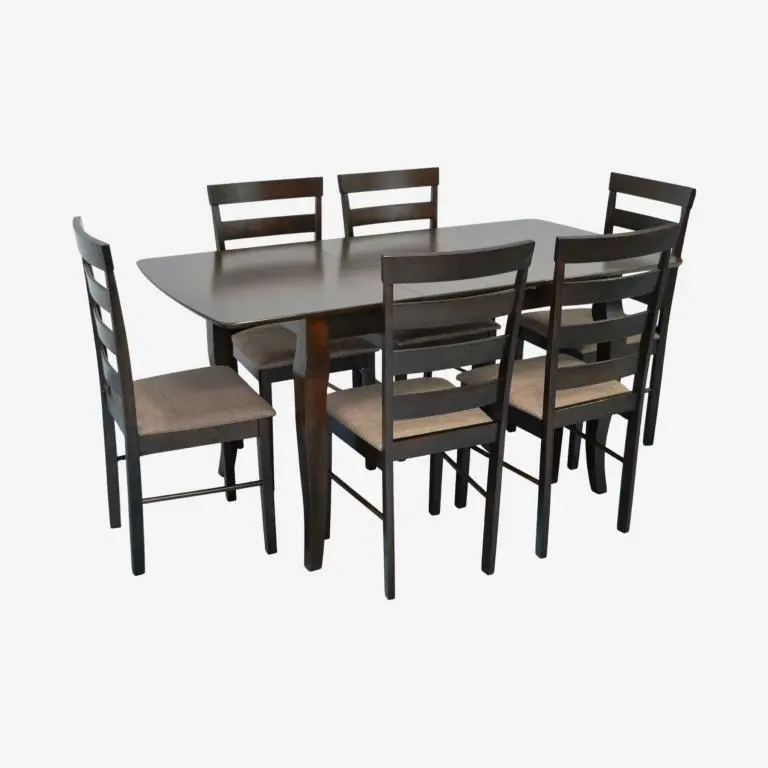 Set masa + 6 scaune Evelin HV-29V + Gloria Ekea-12 (Chocolate/Dark Brown) - 2