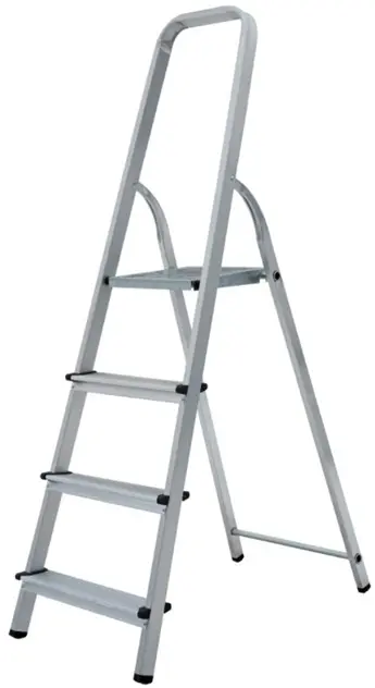 Стремянка алюминиевая двухсторонняя Bauwelt 44949