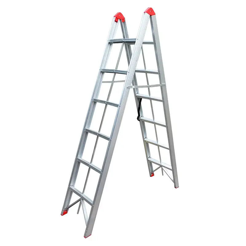 Стремянка алюминиевая двухсторонняя Bau Welt Slim 44977