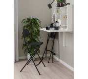 Set masa scaune Ikea Norberg/Franklin 1+2 (Alb/Negru)