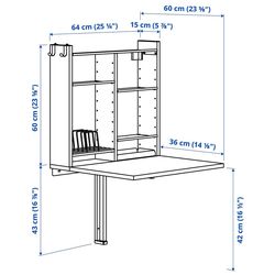 Обеденный набор Ikea Norberg/Franklin 1+2 (Белый/Черный) Thumb