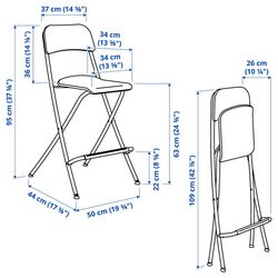 Обеденный набор Ikea Norberg/Franklin 1+2 (Белый/Черный) Thumb