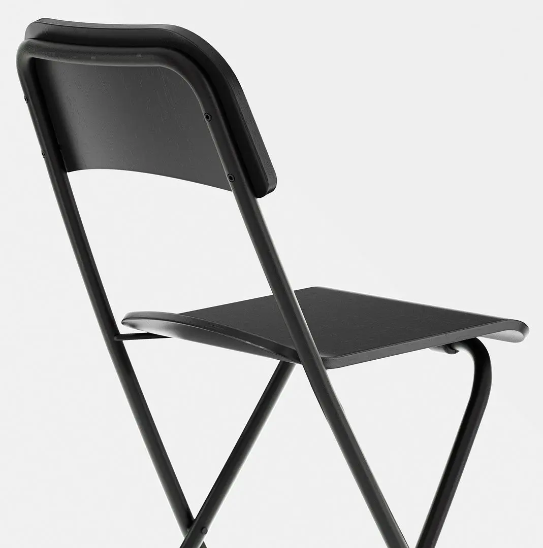 Set masa scaune Ikea Norberg/Franklin 1+2 (Alb/Negru)