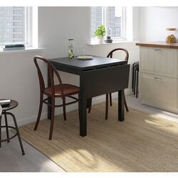 Set de sufragerie Ikea Nordviken/Skogsbo 74/104cm 1+2 (Negru/Maro inchis)