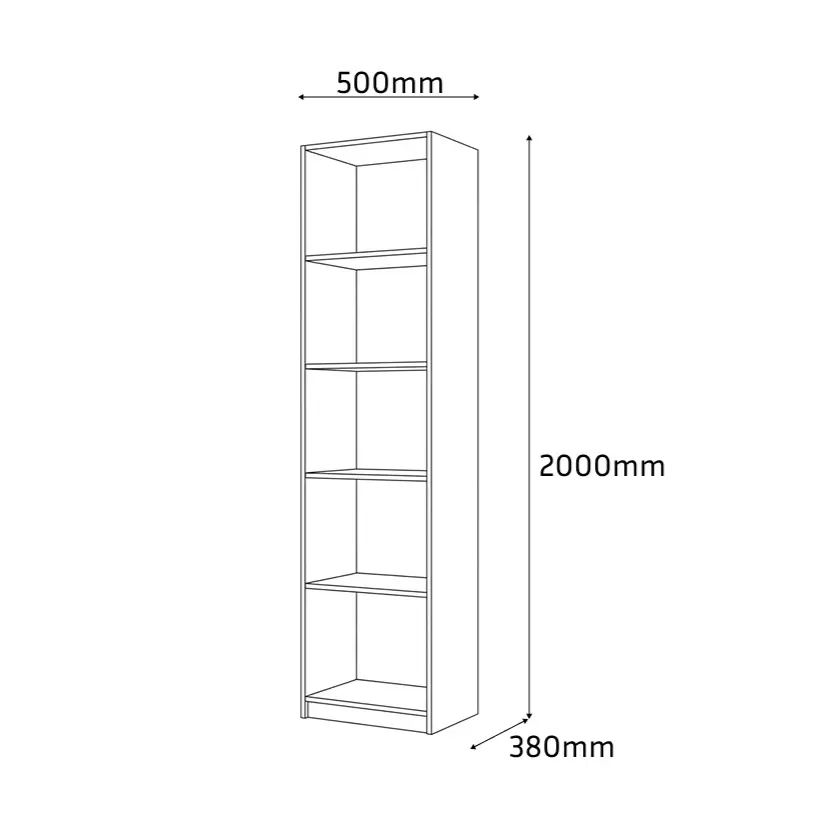 Etajera Fabrik Home Office Line 5 (Black Ash) - 4