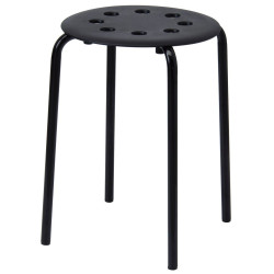 Taburet Ikea Marius (Negru) Thumb