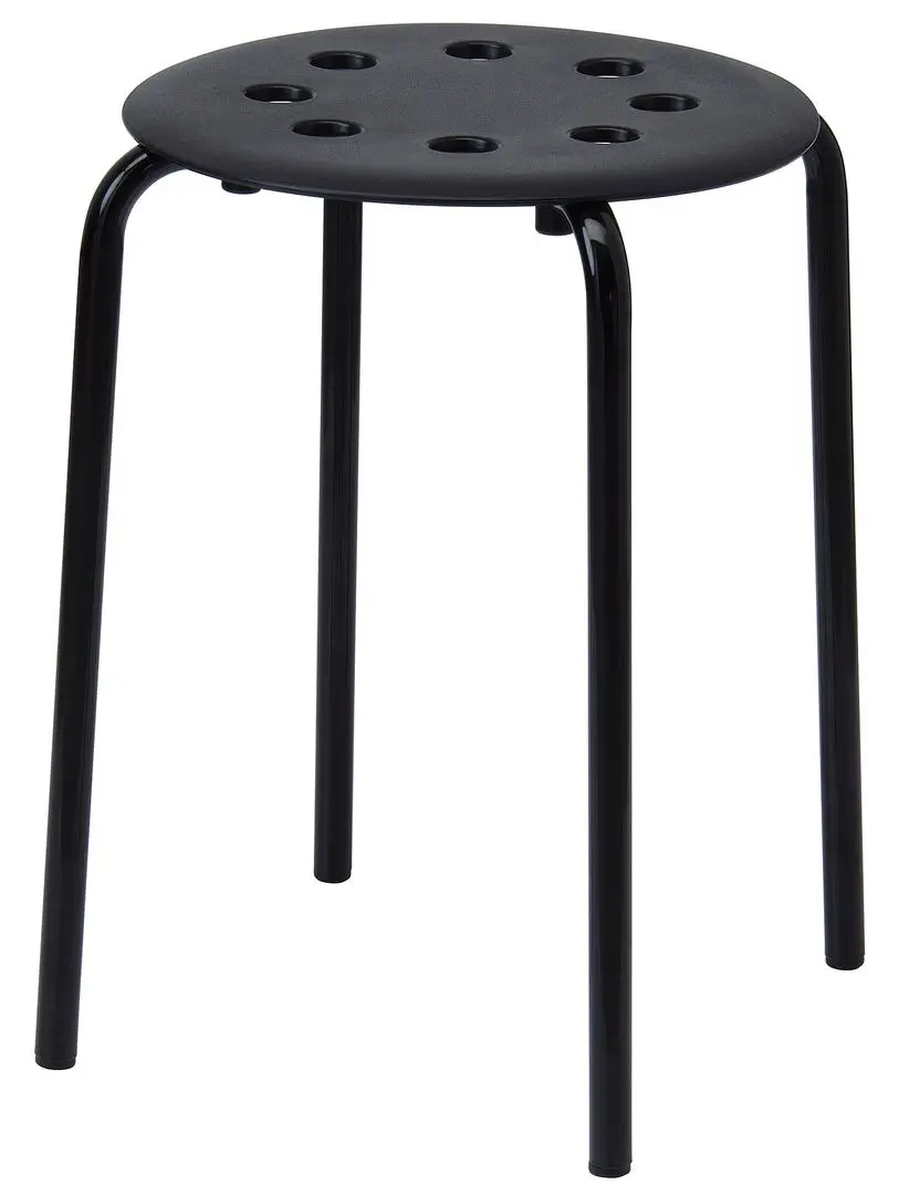 Taburet Ikea Marius (Negru) - 5