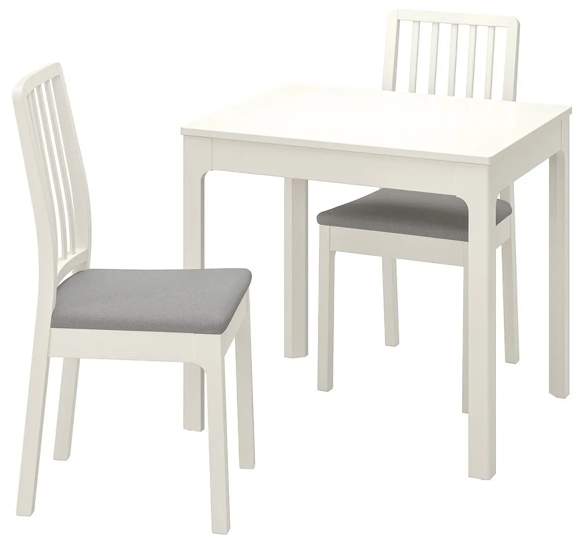 Set masa scaune Ikea Ekedalen/Orrsta 80/120cm 1+2 (Alb/Gri) - 2