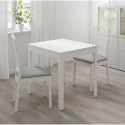 Обеденный набор Ikea Ekedalen/Orrsta 80/120см 1+2 (Белый/Серый)