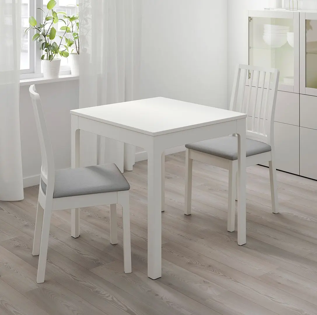 Set masa scaune Ikea Ekedalen/Orrsta 80/120cm 1+2 (Alb/Gri)