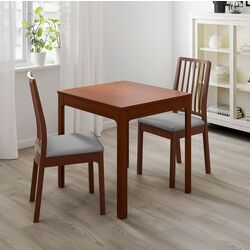Обеденный набор Ikea Ekedalen/Orrsta 80/120см 1+2 (Коричневый/Серый)