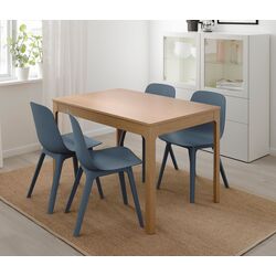 Set masa scaune Ikea Ekedalen/Odger 120/180cm 1+4 (Stejar/Albastru) Thumb