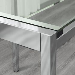 Set masa scaune Ikea Glivarp/Tobias 188cm 1+6 (Transparent/Crom) Thumb