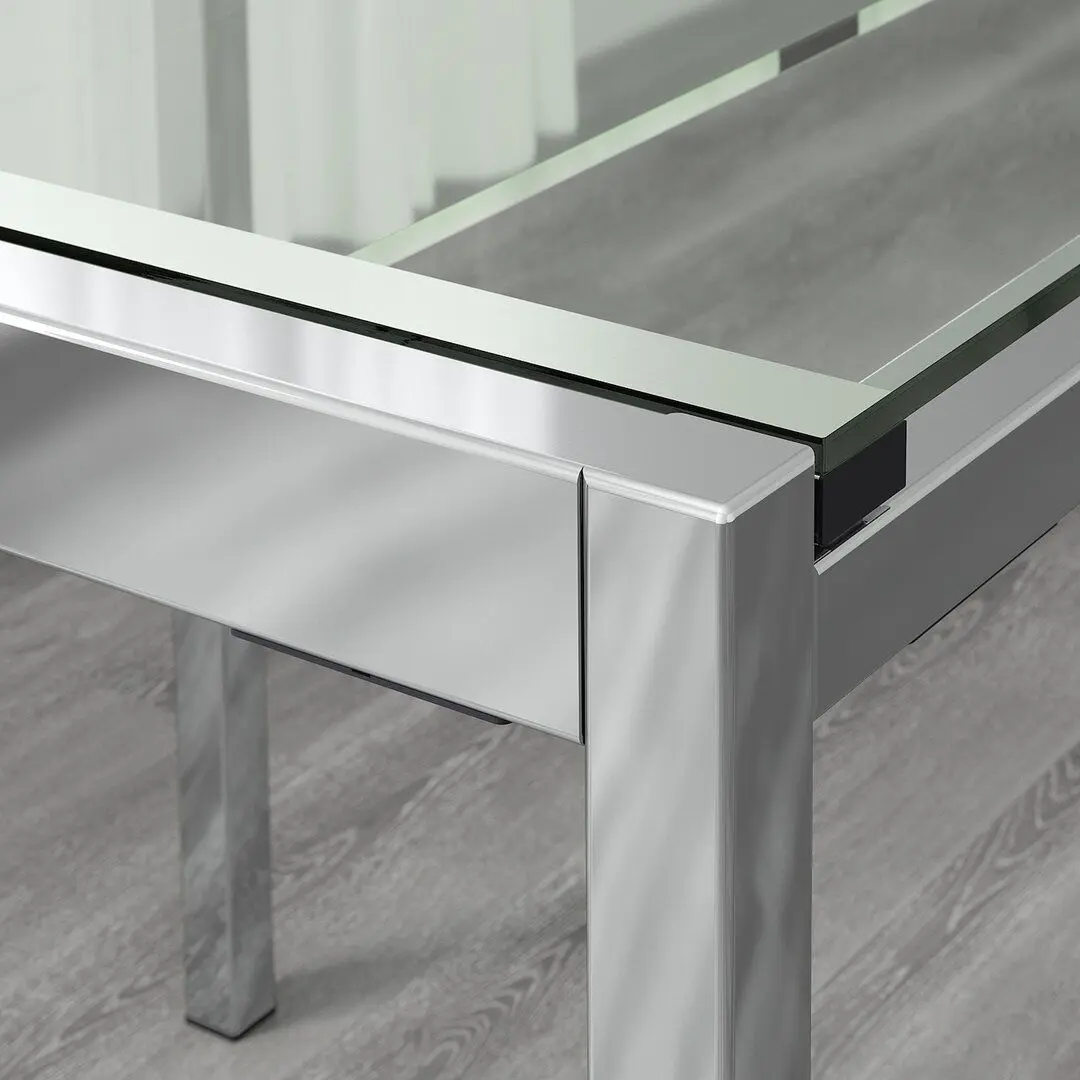 Set masa scaune Ikea Glivarp/Tobias 188cm 1+6 (Transparent/Crom) - 5