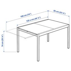 Set masa scaune Ikea Glivarp/Tobias 188cm 1+6 (Transparent/Crom) Thumb