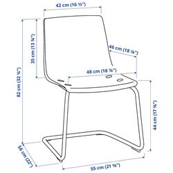 Set masa scaune Ikea Glivarp/Tobias 188cm 1+6 (Transparent/Crom) Thumb