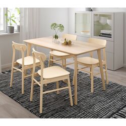 Set masa scaune Ikea Lisabo/Ronninge 140x78cm 1+4 (Furnir frasin/Mesteacan) Thumb