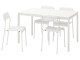 Set masa scaune Ikea Melltorp/Adde 125cm 1+4 (Alb)