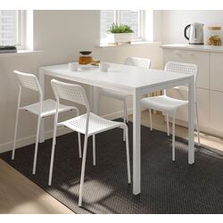 Set masa scaune Ikea Melltorp/Adde 125cm 1+4 (Alb)