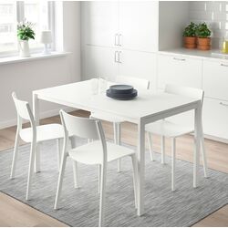Обеденный набор Ikea Melltorp/Janinge 125см 1+4 (Белый)