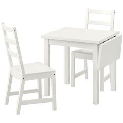 Обеденный набор Ikea Nordviken 74/104x74см 1+2 (Белый) Thumb