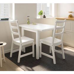 Обеденный набор Ikea Nordviken 74/104x74см 1+2 (Белый) Thumb