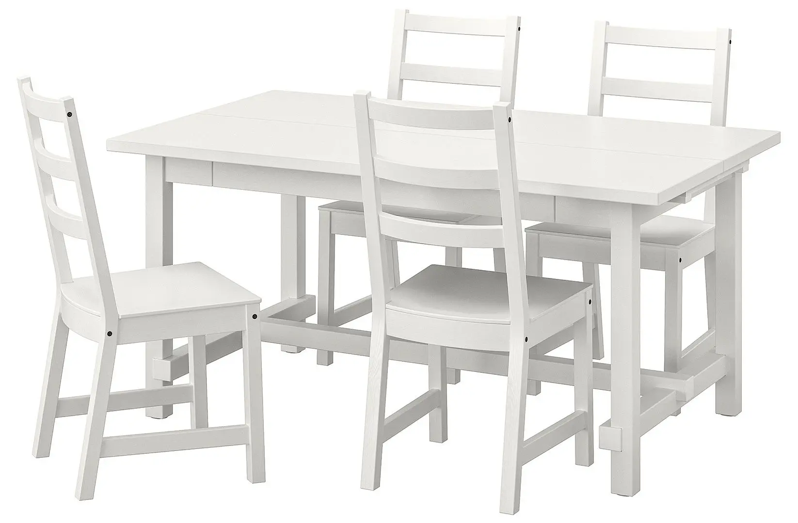 Обеденный набор Ikea Nordviken 152/223x95см 1+4 (Белый)