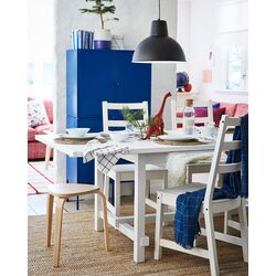 Обеденный набор Ikea Nordviken 152/223x95см 1+4 (Белый) Thumb
