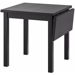 Обеденный набор Ikea Nordviken 74/104x74см 1+2 (Черный) Thumb