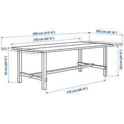 Обеденный набор Ikea Nordviken 210/289x105см 1+6 (Белый) Thumb