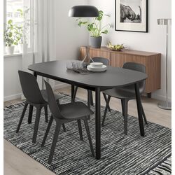 Set masa scaune Ikea Vedbo/Odger 160x95cm 1+4 (Negru/Antracit) Thumb